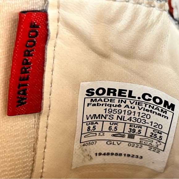 Sorel Women's Brex Chelsea Boots Size 8.5 Natural Waterproof Cream Chunky Soul - Picture 8 of 9